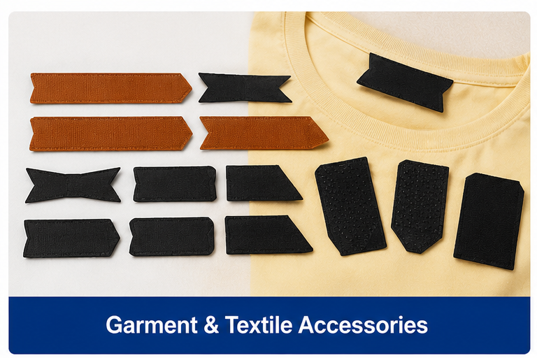 Ribbon Webbing Multi-Shape Cutting Machine HX-CHS10 finished cutting result