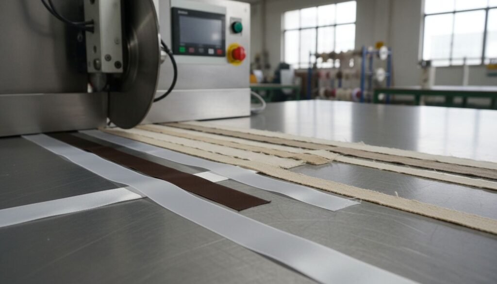 Perfectly cut white ribbons with no burn marks