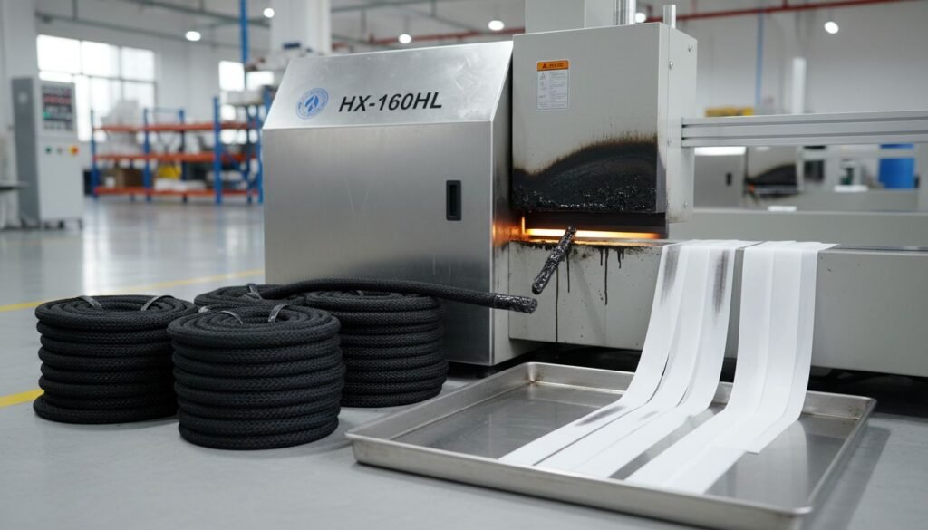 Climbing Ropes Pile of climbing ropes cut by HX-160HL