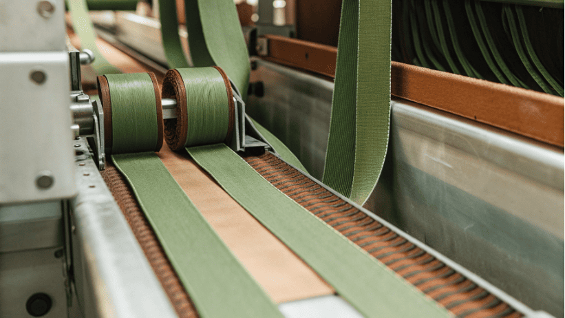 Colorful dog leashes and collars on display