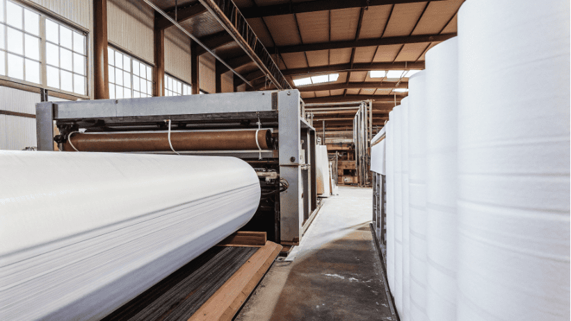 Wide format machine cutting large sheets of EPE foam