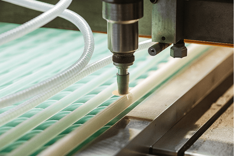 Comparison of a crushed oval tube vs a perfect round tube