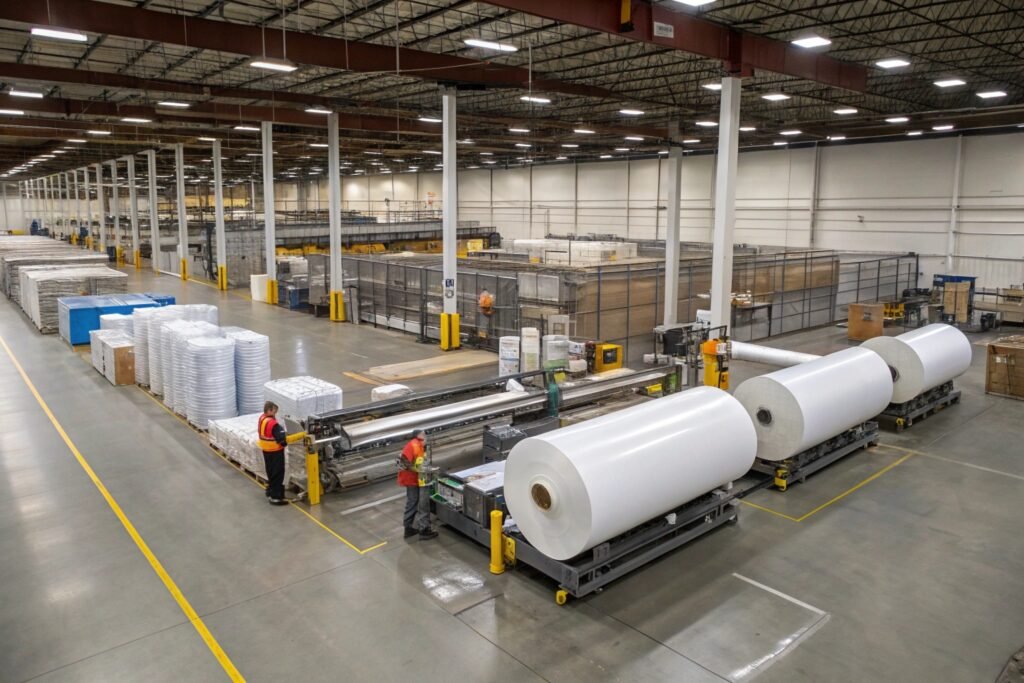 Automated bubble wrap processing equipment with precision cutting technology