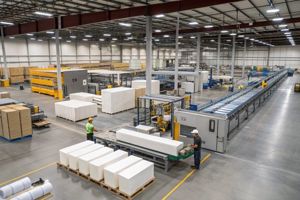 Precision CNC foam cutting equipment for industrial foam processing