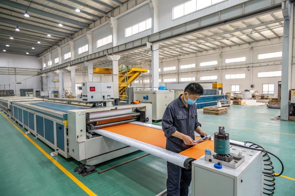 Automatic webbing angle cutting machine sealing synthetic webbing with clean fray-free edges