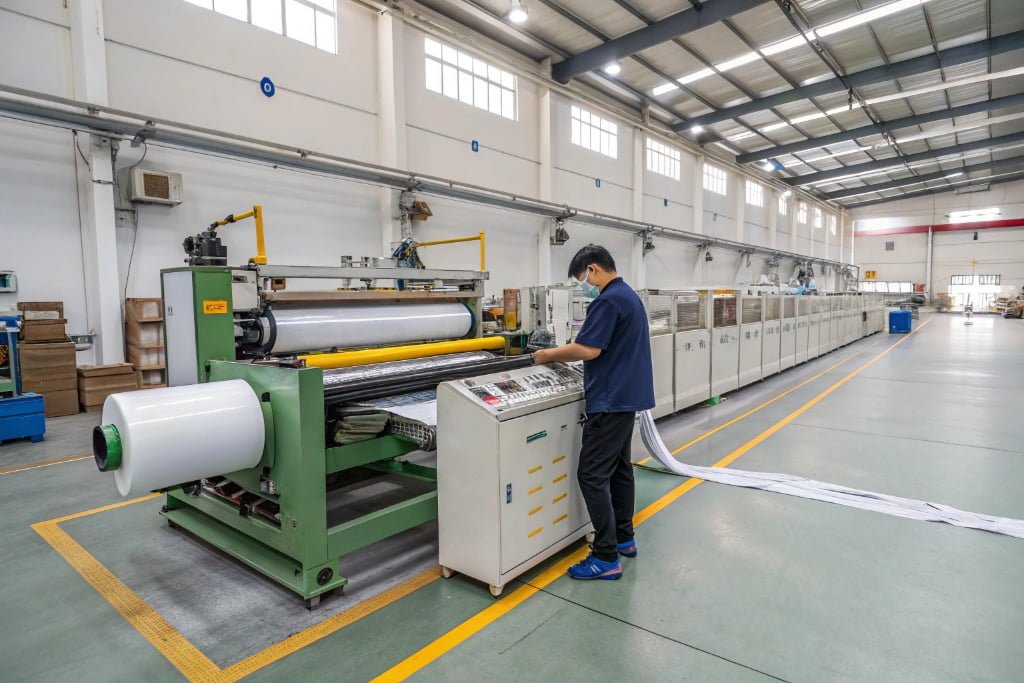 Automatic webbing angle cutting machine improving production efficiency