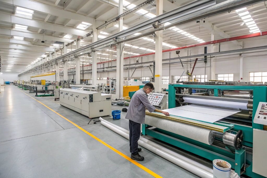 Automated textile cutting production line with webbing cutting machines
