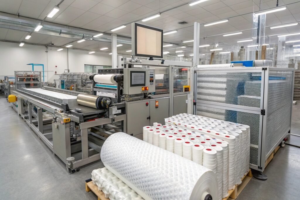 Automated slitting and sheeting equipment performing manual test cut for production readiness