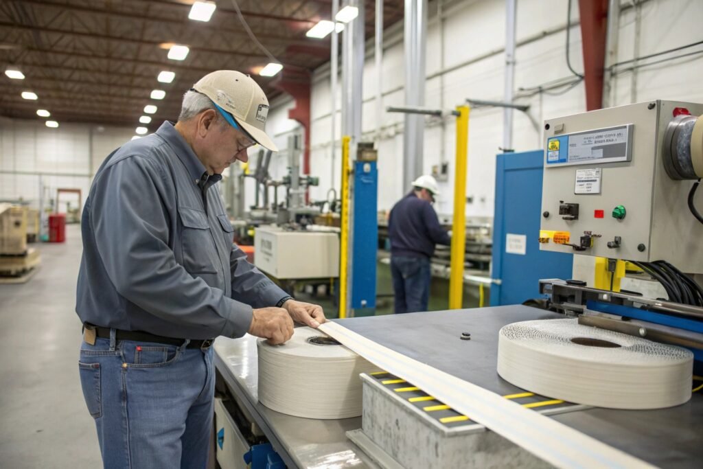 Industrial webbing cutting and sealing equipment improving efficiency and edge quality in manufacturing