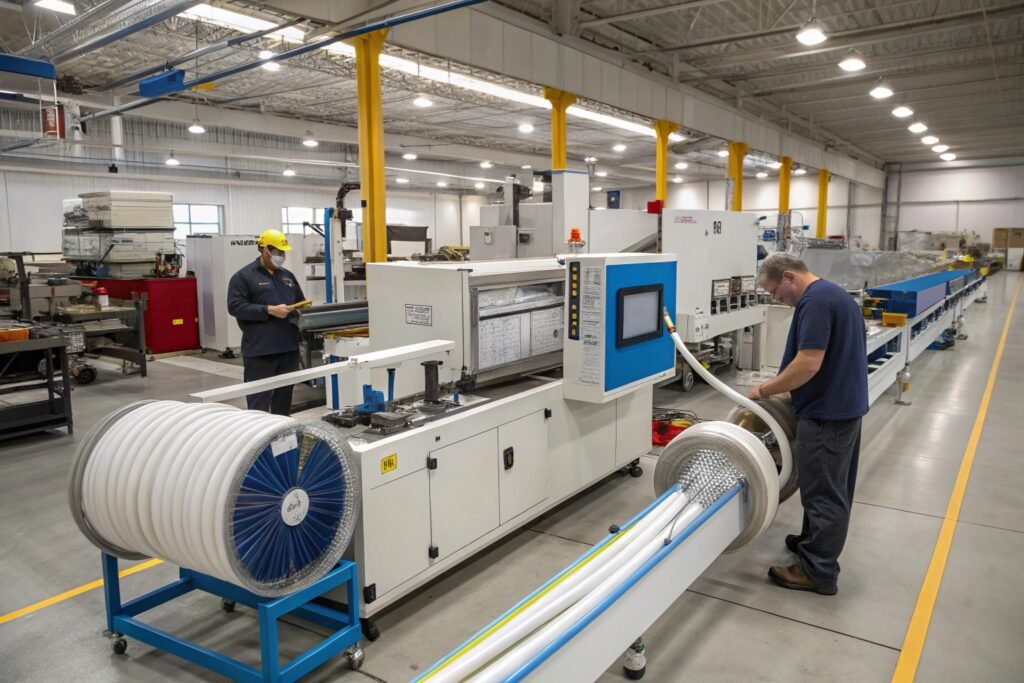 Automatic Silicone Cutter Automated silicone tube cutting machine delivering precise industrial production cuts