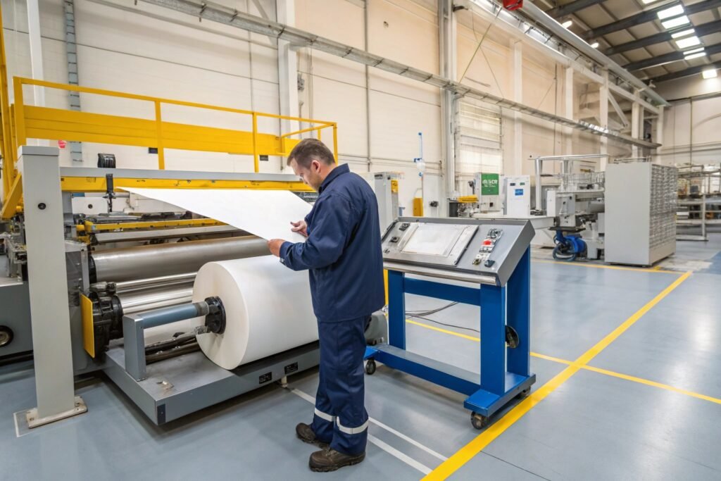 Tension Control System Automatic tension control system for accurate roll to sheet cutting