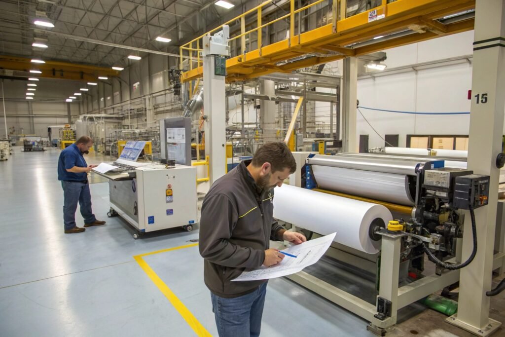 Servo feeding system delivering precise roll to sheet cutting accuracy
