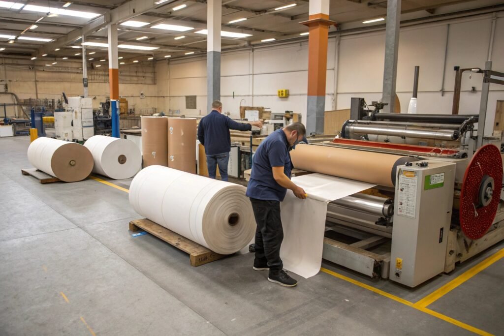 Industry Applications Roll to sheet cutting machine applications across packaging film foam and paper industries