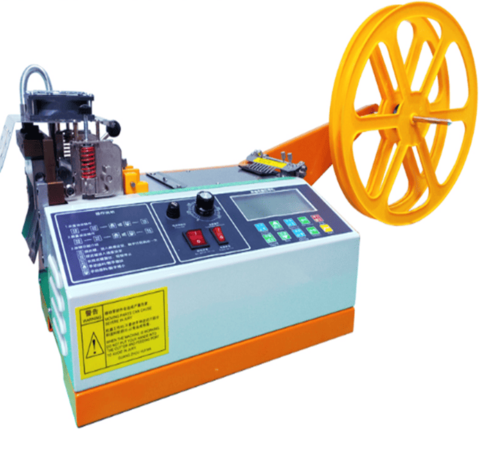 Hot knife sealing nylon and polyester webbing edges during cutting