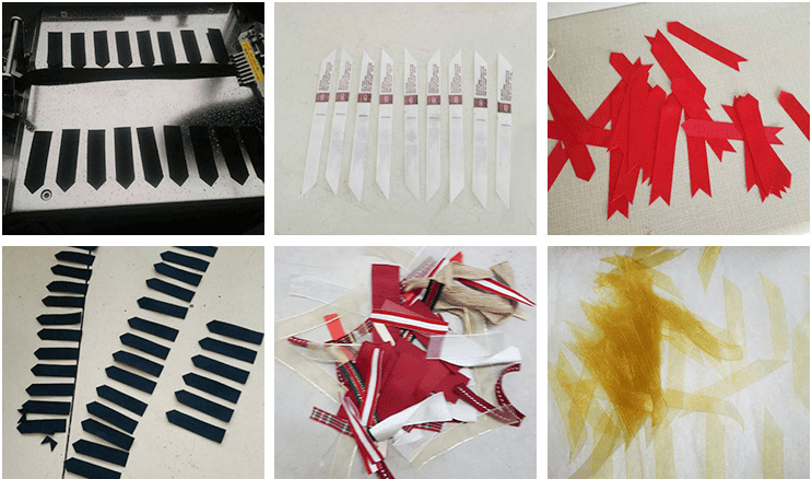 Different hole punch shapes for nylon webbing straps and industrial tape