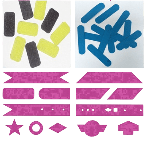 Finished webbing products with precision angle cutting and hole punching
