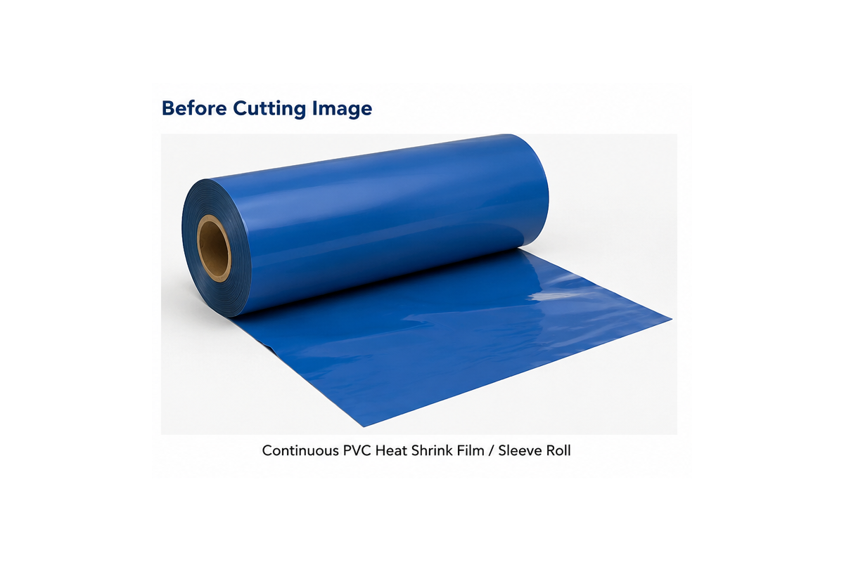 PVC Lithium Battery Heat Shrink Film Printing & Cutting Machine HX-200DK-C1 input material before cutting